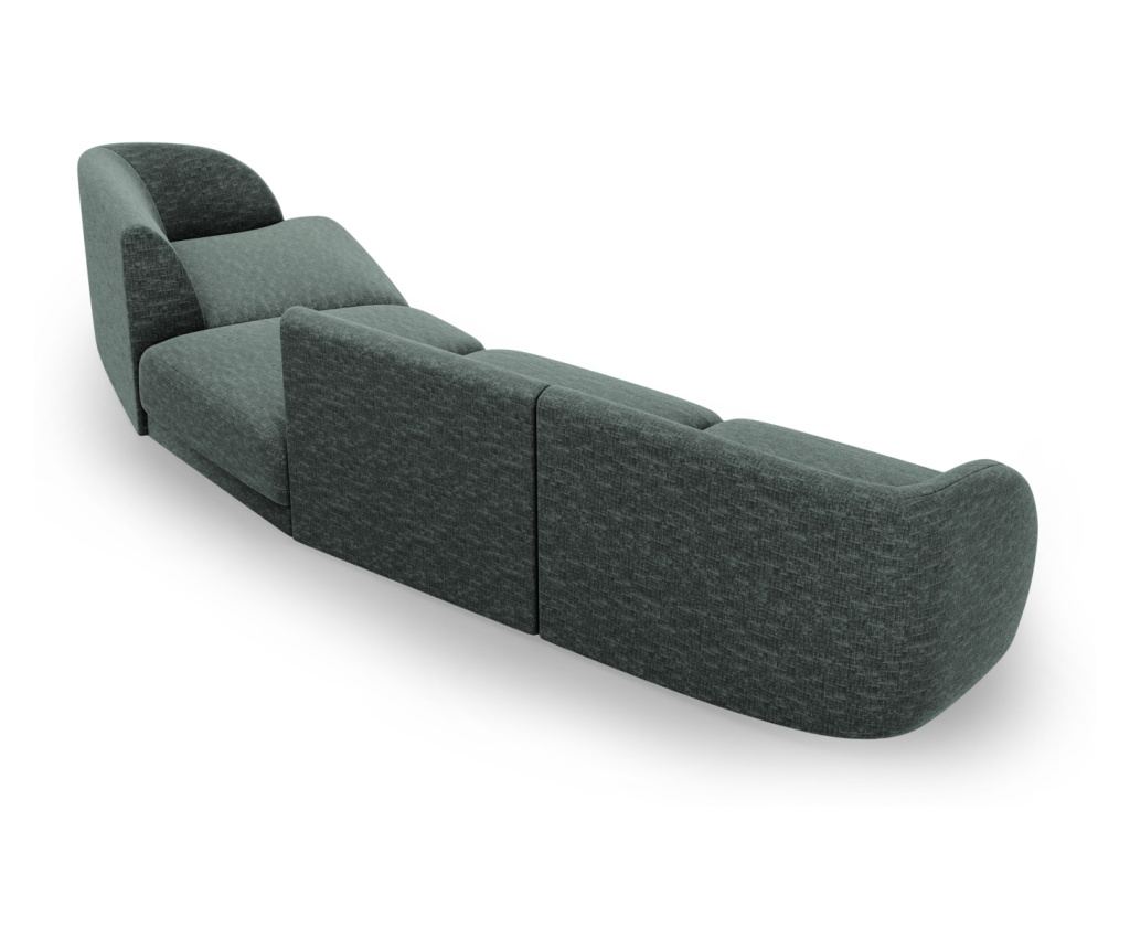 Micadoni Home Miley moduláris sarokgarnitúra, kék-zöld - 4
