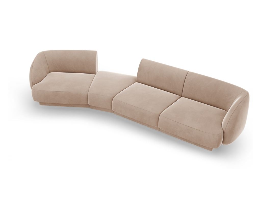 Micadoni Home Miley moduláris sarokgarnitúra, cappuccino színű - 3
