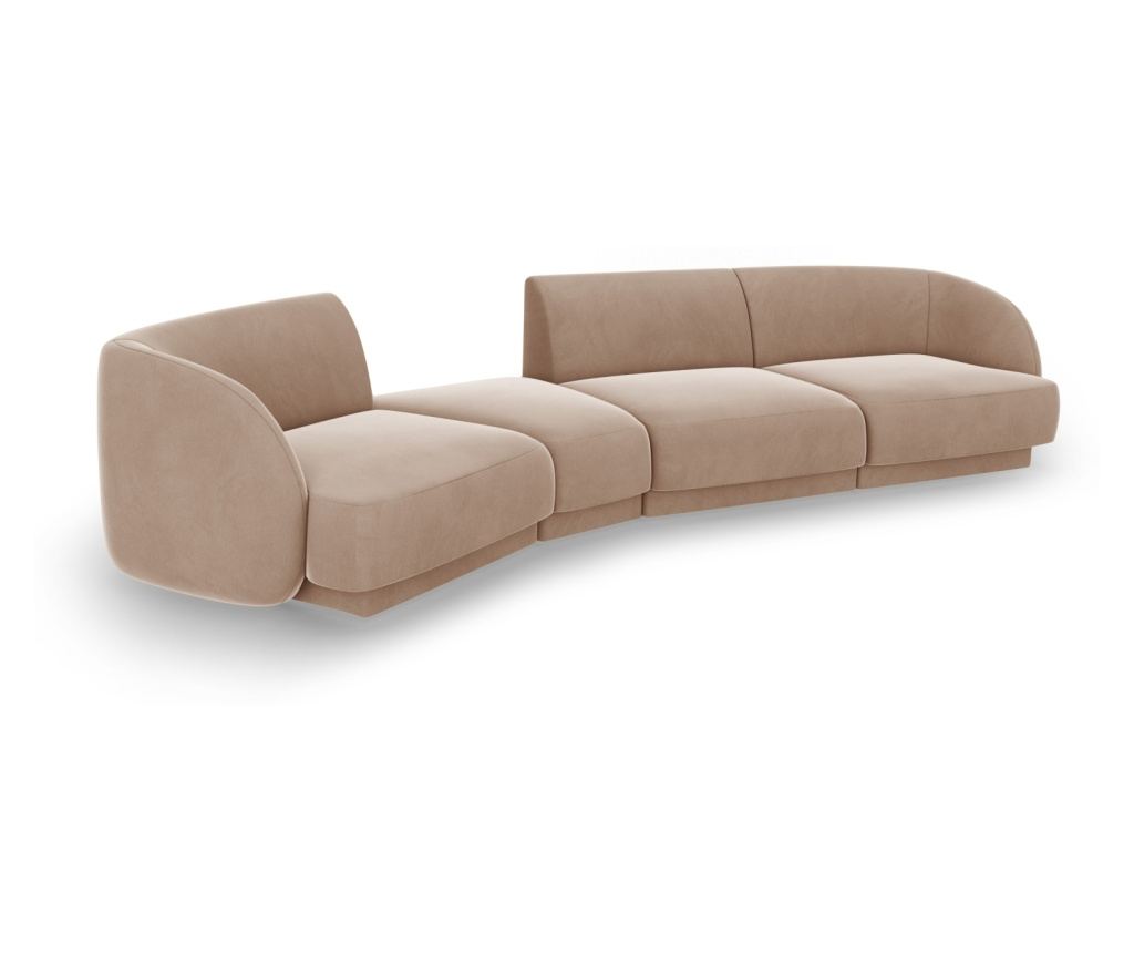 Micadoni Home Miley moduláris sarokgarnitúra, cappuccino színű - 5