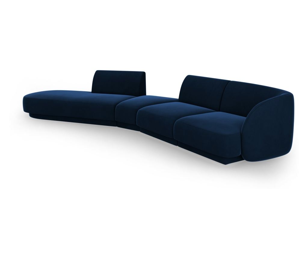 Modul sarokülőgarnitúra Micadoni Home 538578, Miley, királykék, 70x158x380 cm - 5