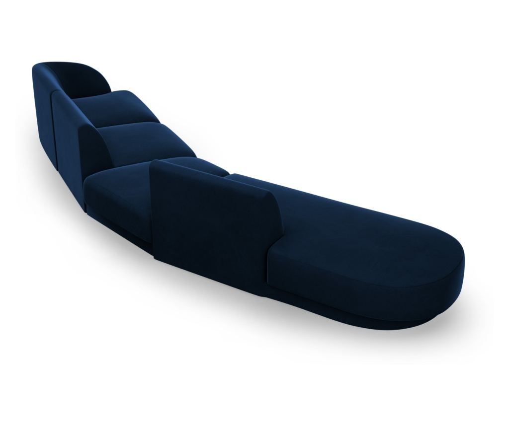 Modul sarokülőgarnitúra Micadoni Home 538578, Miley, királykék, 70x158x380 cm - 7