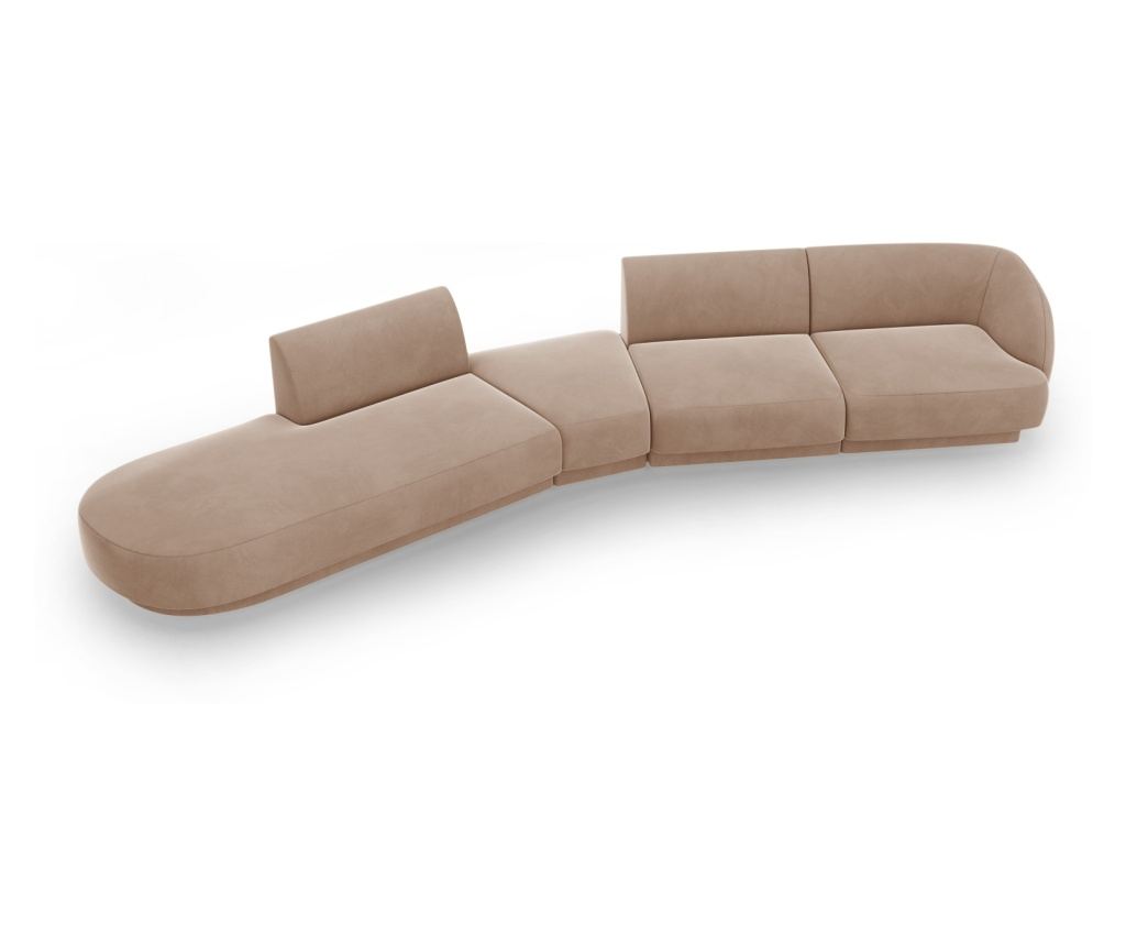 Micadoni Home Miley moduláris sarokgarnitúra, Cappuccino szín - 2