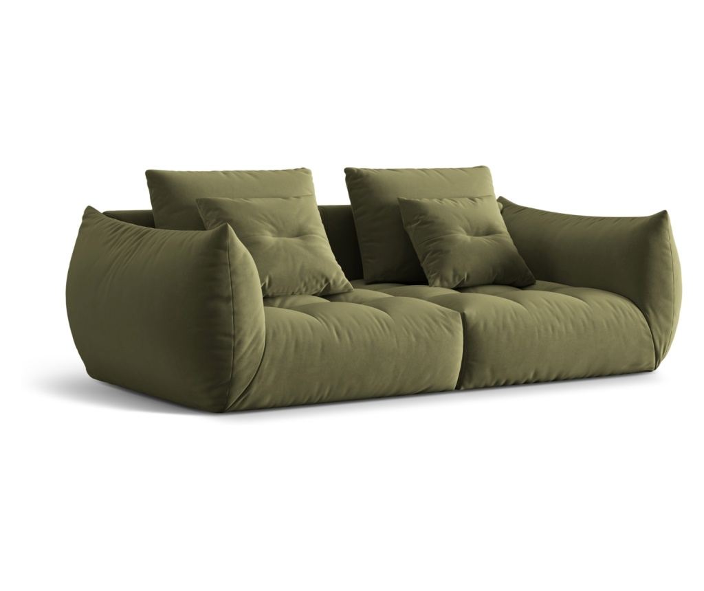 Moduláris 3-személyes kanapé Micadoni Home 538629, Bloom, Világoszöld, 95x106x232 cm - 2