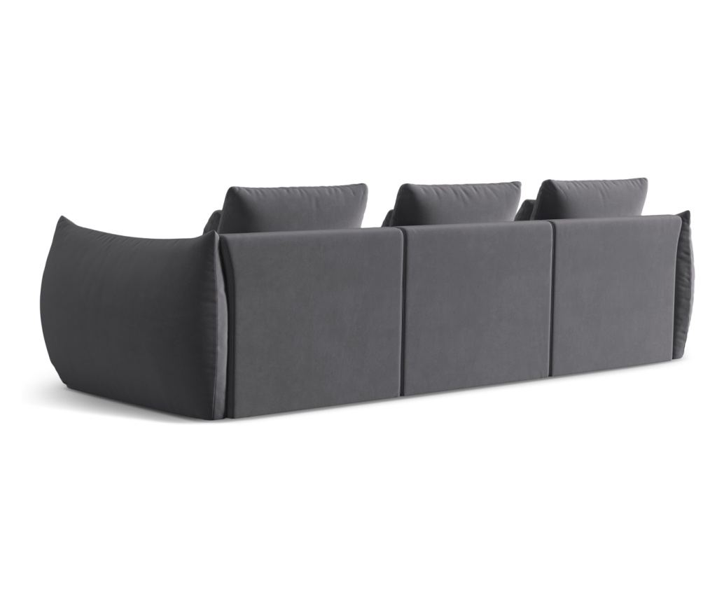 Modulár Panoráma Kanapé Micadoni Home 538637, Bloom, Sütétszürke, 95x106x332 cm - 3