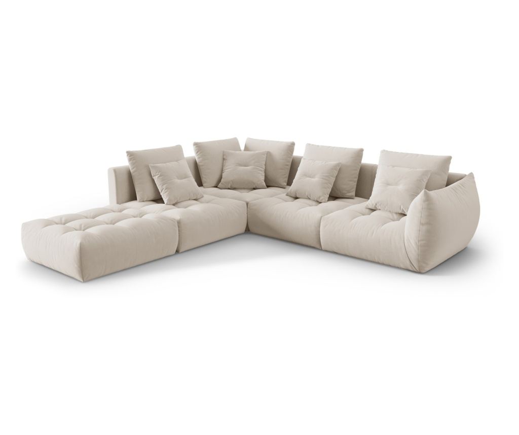 Micadoni Home Bloom moduláris sarokgarnitúra, ekrü - 2