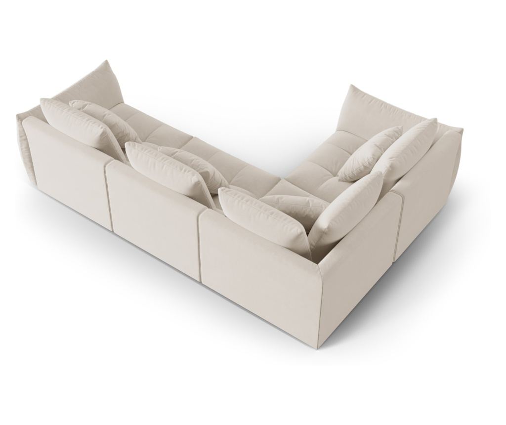 Micadoni Home Moduláris Sarokgarnitúra, Bloom, Ekrü - 3