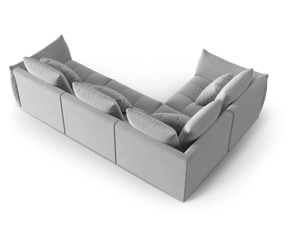 Moduláris sarokkanapé Micadoni Home 538653, Bloom, szürke, 95x216x316 cm - 3