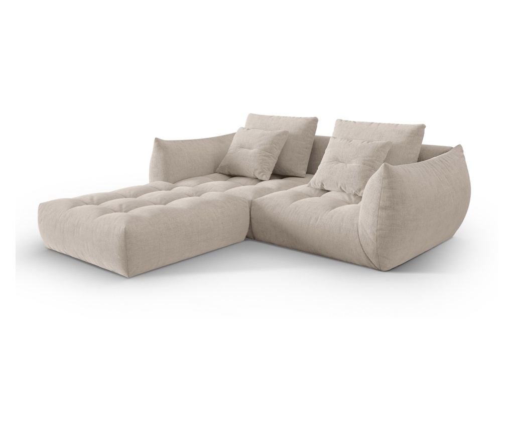 Moduláris sarokkanapé Micadoni Home 538661, Bloom, Sötétbézs, 95x216x232 cm - 2