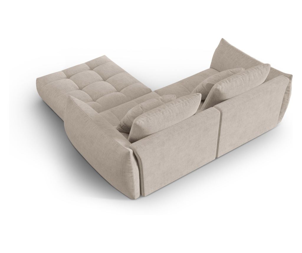 Moduláris sarokkanapé Micadoni Home 538661, Bloom, Sötétbézs, 95x216x232 cm - 3