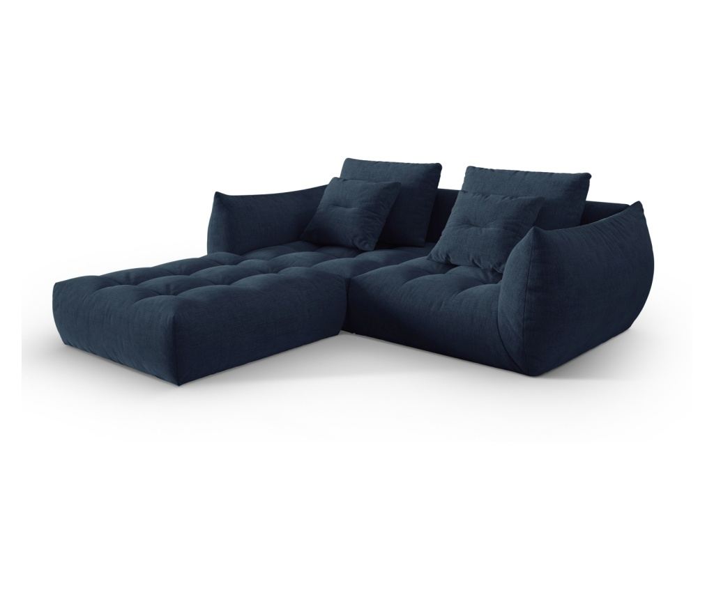 Moduláris sarokkanapé Micadoni Home 538661, Bloom, sötétkék, 95x216x232 cm - 2