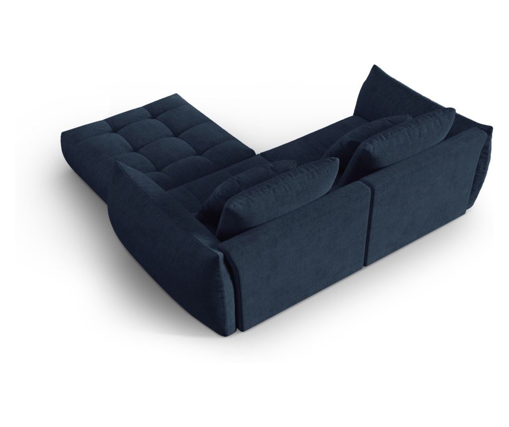 Moduláris sarokkanapé Micadoni Home 538661, Bloom, sötétkék, 95x216x232 cm - 3