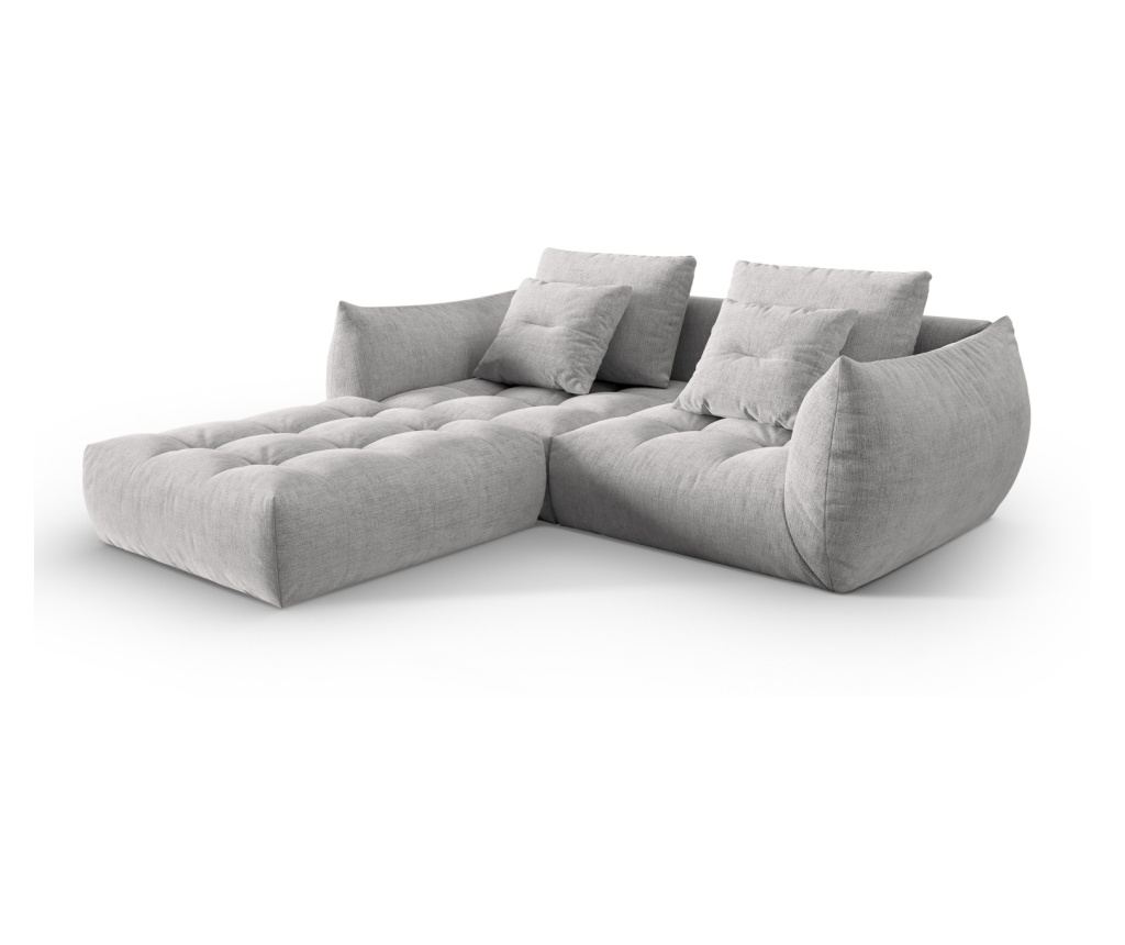 Moduláris sarokülés Micadoni Home 538661, Bloom, ezülánkék, 95x216x232 cm - 3