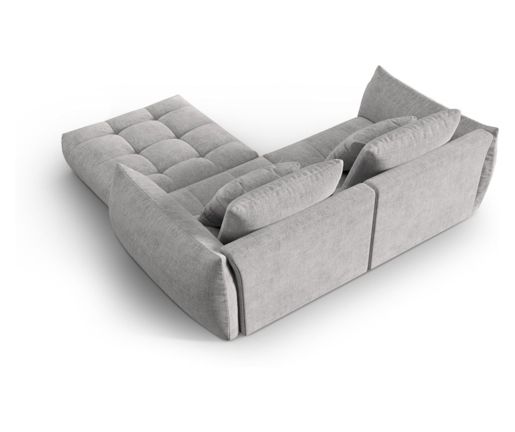 Moduláris sarokülés Micadoni Home 538661, Bloom, ezülánkék, 95x216x232 cm - 5