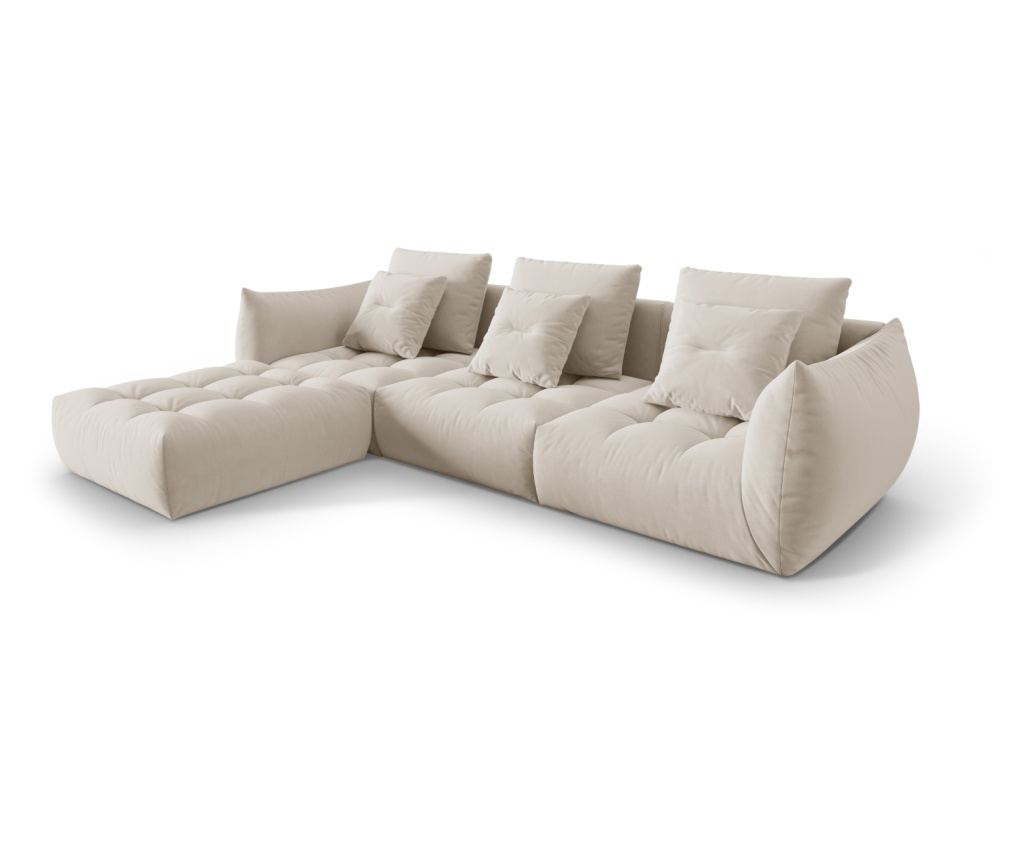 Micadoni Home Moduláris Sarokgarnitúra, Bloom, Ekrü - 2