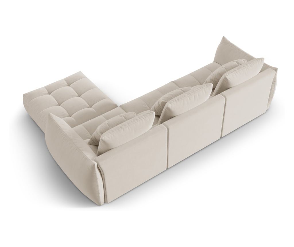 Micadoni Home Moduláris Sarokgarnitúra, Bloom, Ekrü - 3