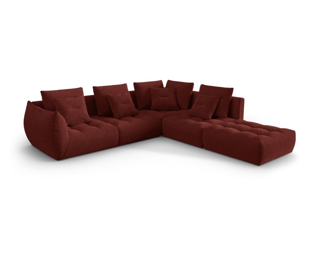 Moduláris sarokkanapé Micadoni Home 538645, Bloom, piros, 95x310x316 cm - 2