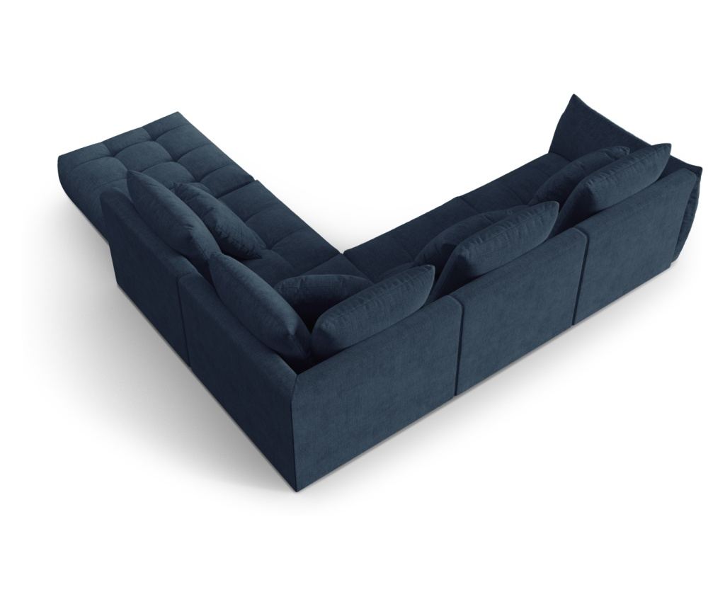 Moduláris sarokgarnitúra Micadoni Home 538645, Bloom, Sütétkék, 95x310x316 cm - 5