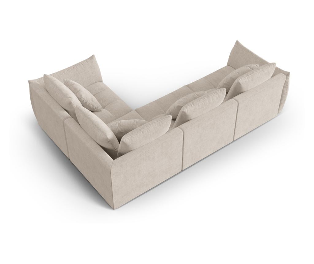 Moduláris sarokkanapé Micadoni Home 538653, Bloom, Sötétbézs, 95x216x316 cm - 3