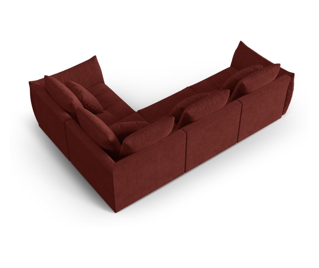 Moduláris sarokkanapé Micadoni Home 538653, Bloom, piros, 95x216x316 cm - 3