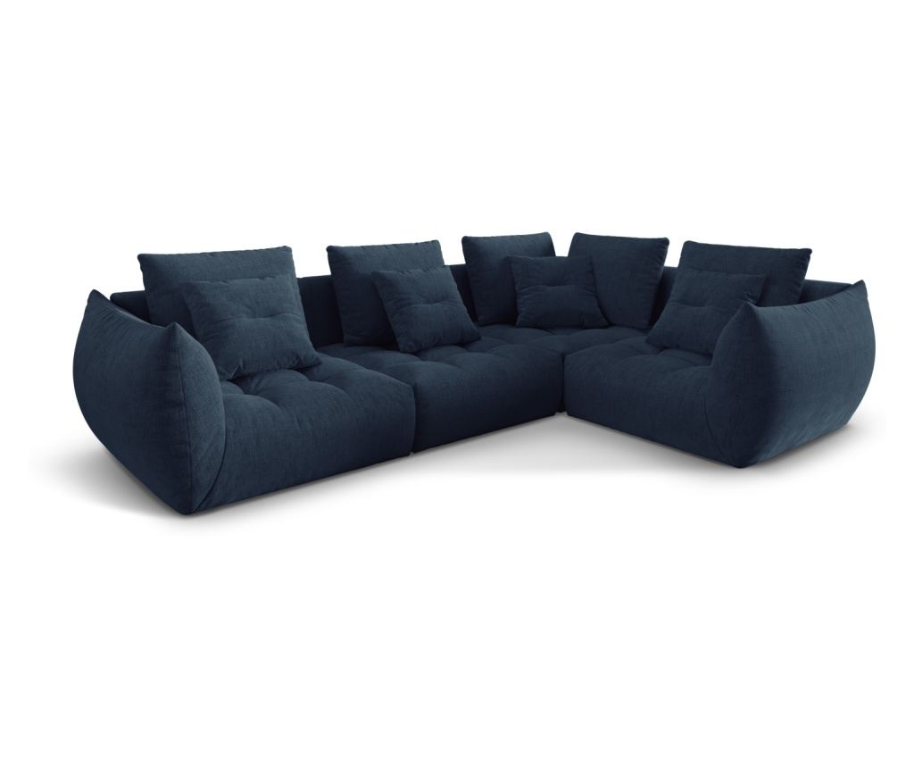 Moduláris sarokgarnitúra Micadoni Home 538653, Bloom, Sütétkék, 95x216x316 cm - 2