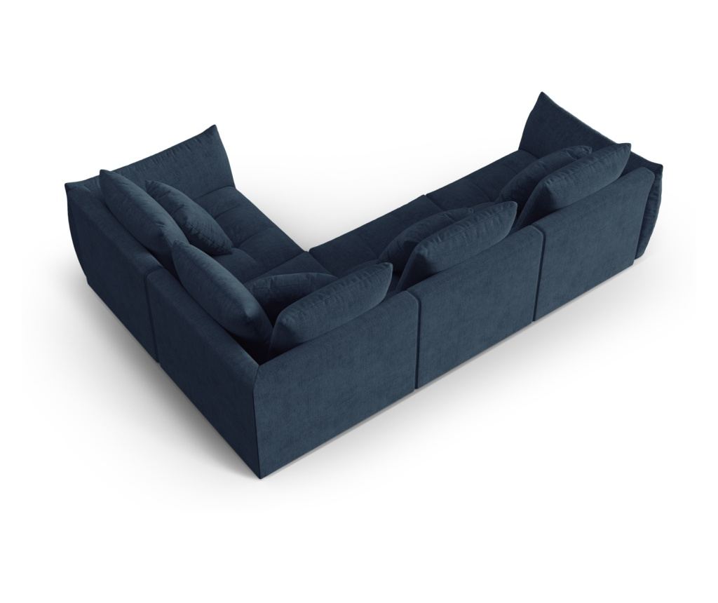 Moduláris sarokgarnitúra Micadoni Home 538653, Bloom, Sütétkék, 95x216x316 cm - 3