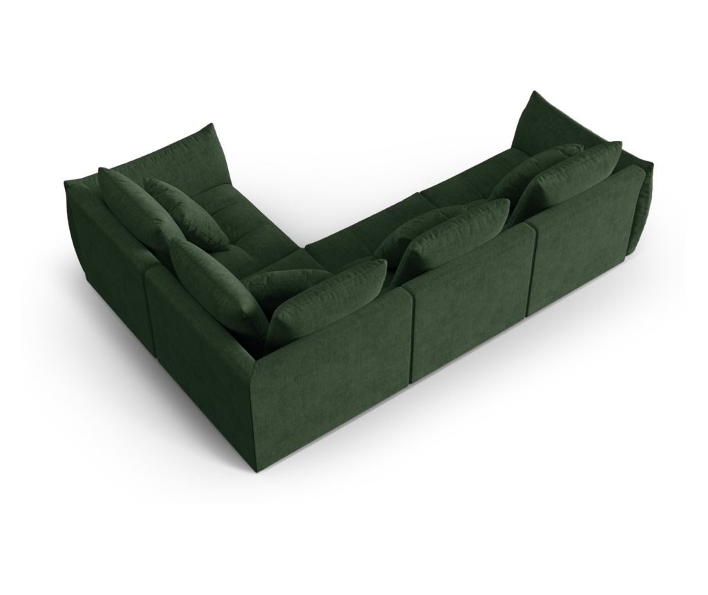 Moduláris sarokkanapé Micadoni Home 538653, Bloom, mohazöld, 95x216x316 cm - 3