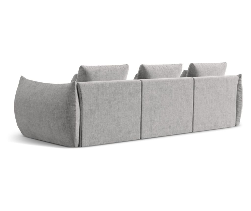 Moduláris Panoráma Kanapé Micadoni Home 538637, Bloom, Ezütstám, 95x106x332 cm - 3