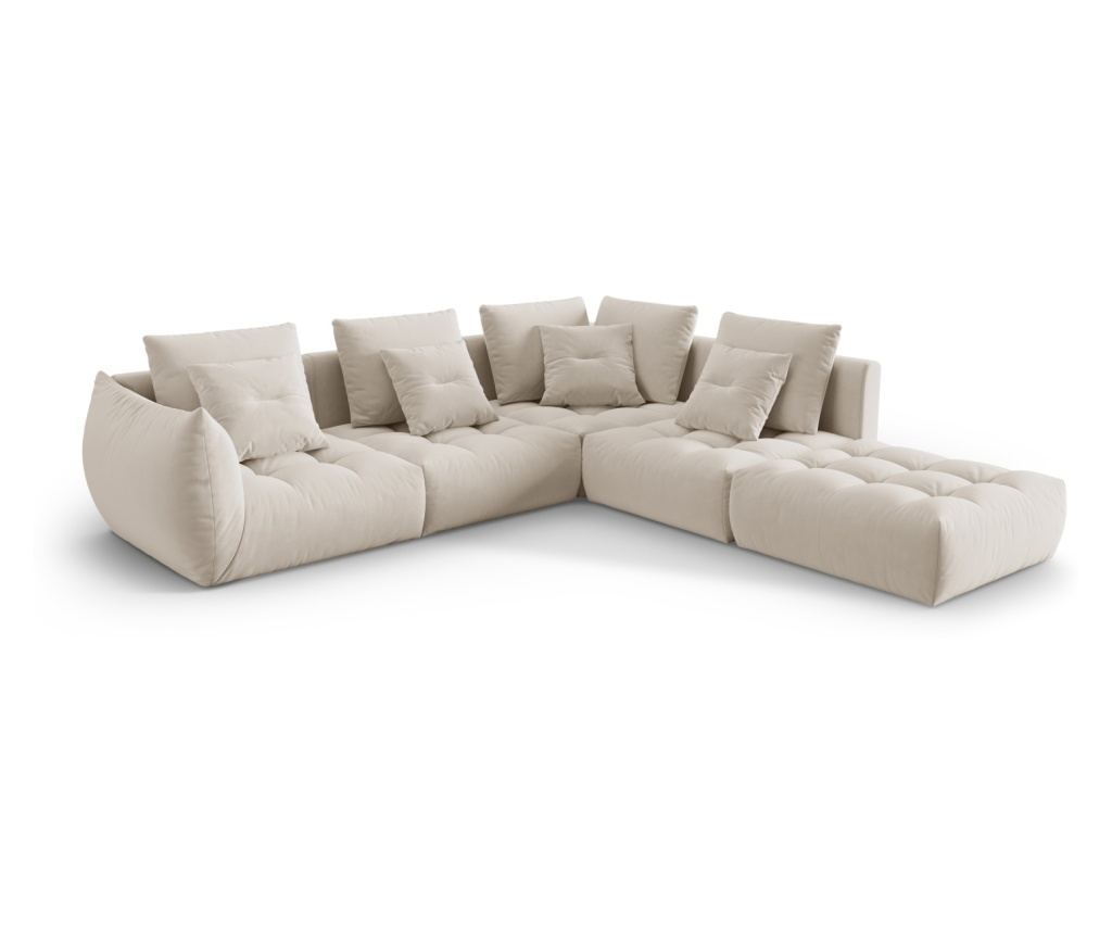 Moduláris sarokkanapé Micadoni Home 538645, Bloom, ekrü, 95x310x316 cm - 2