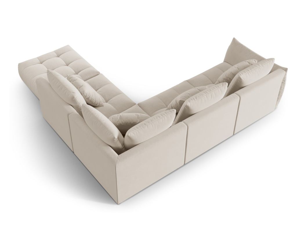 Moduláris sarokkanapé Micadoni Home 538645, Bloom, ekrü, 95x310x316 cm - 3
