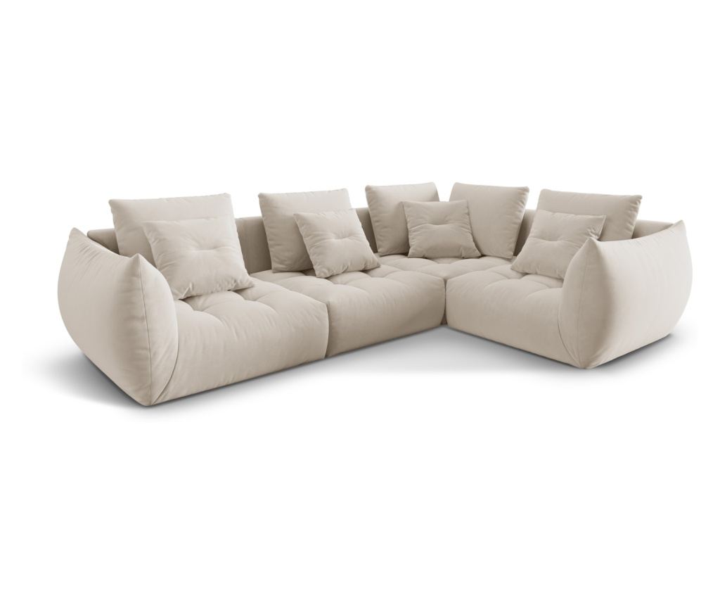 Moduláris sarokülés Micadoni Home 538653, Bloom, ekrű, 95x216x316 cm - 3