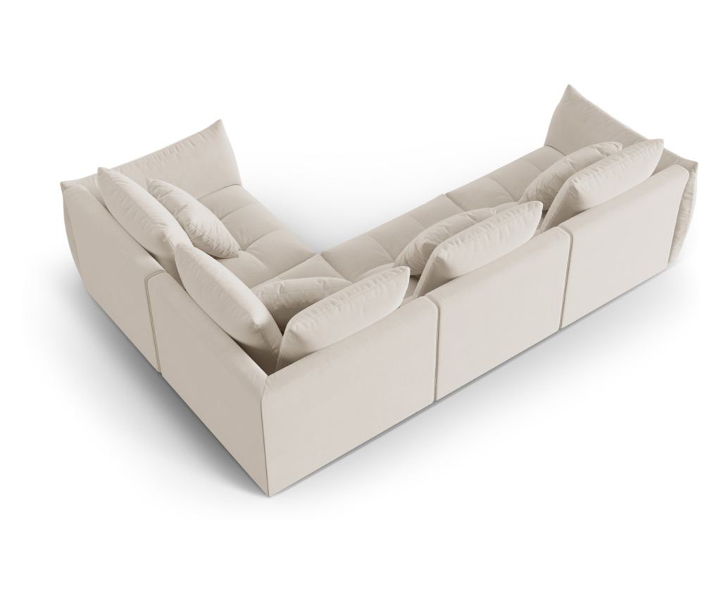 Moduláris sarokülés Micadoni Home 538653, Bloom, ekrű, 95x216x316 cm - 5