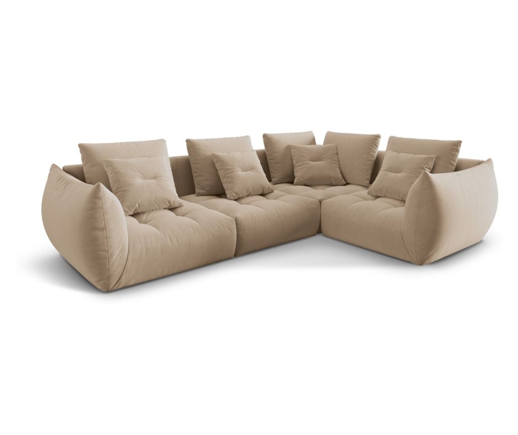 Moduláris sarokülés Micadoni Home 538653, Bloom, homok, 95x216x316 cm - 3