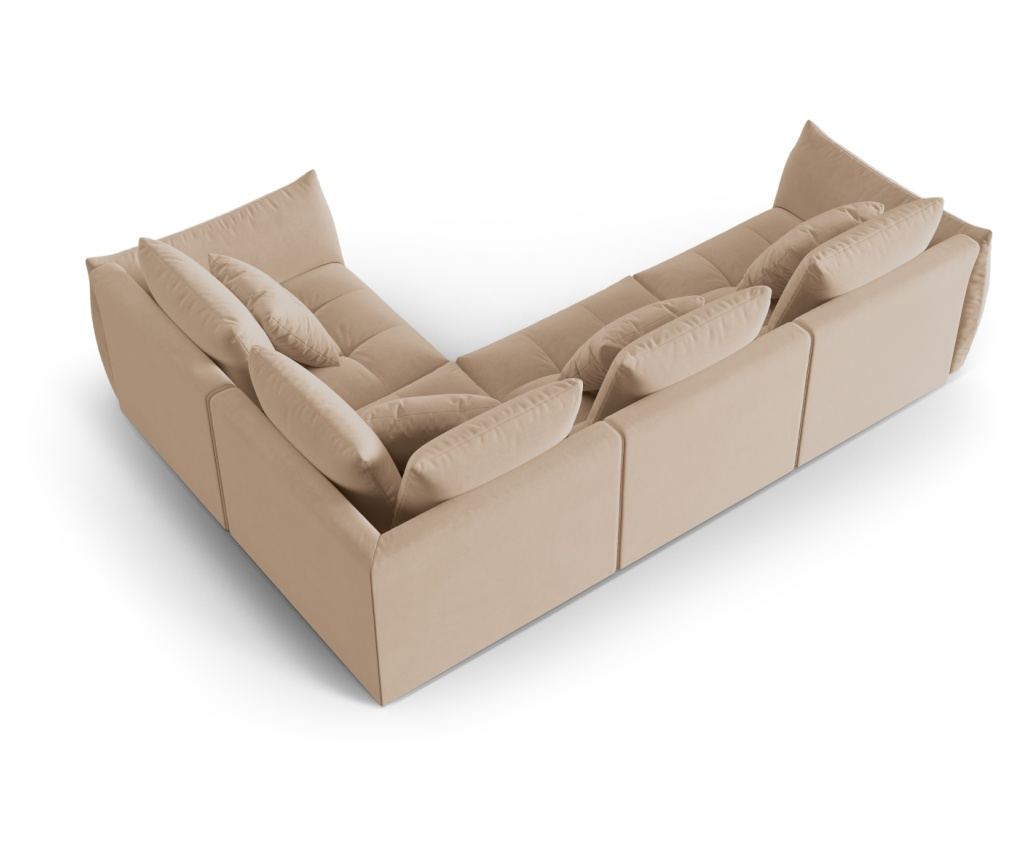 Moduláris sarokülés Micadoni Home 538653, Bloom, homok, 95x216x316 cm - 5
