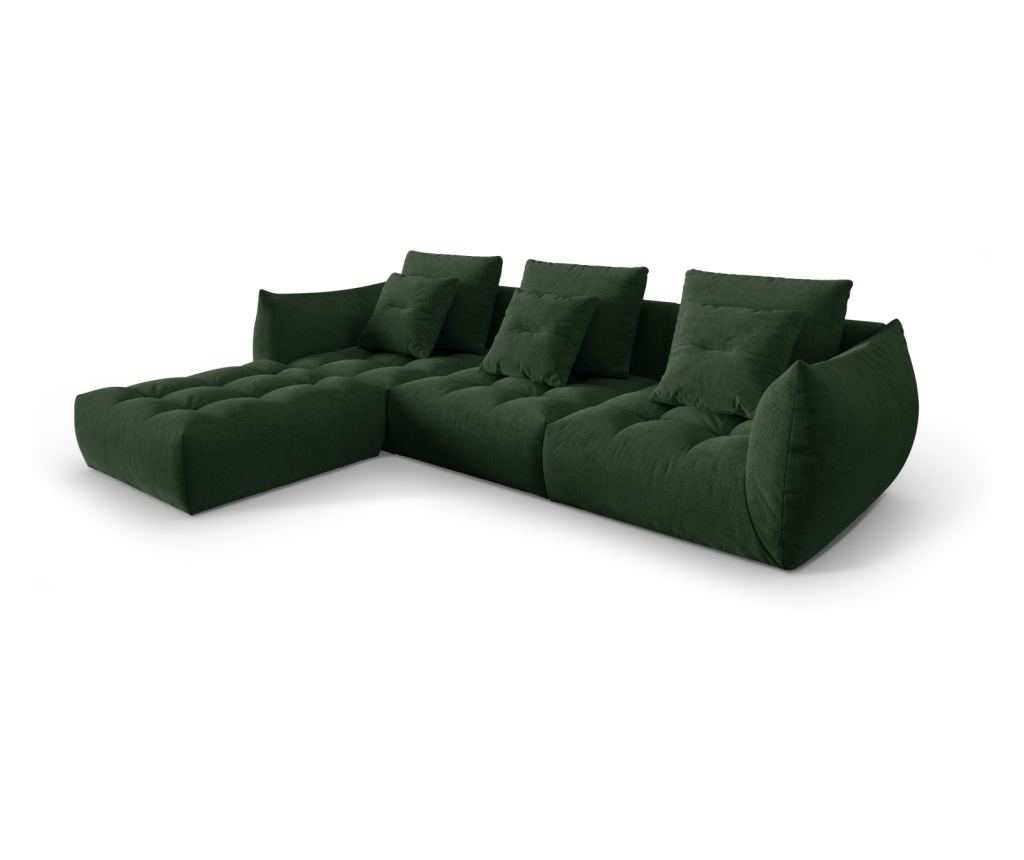 Moduláris sarokkanapé Micadoni Home 538667, mohazöld, 95x216x332 cm - 3
