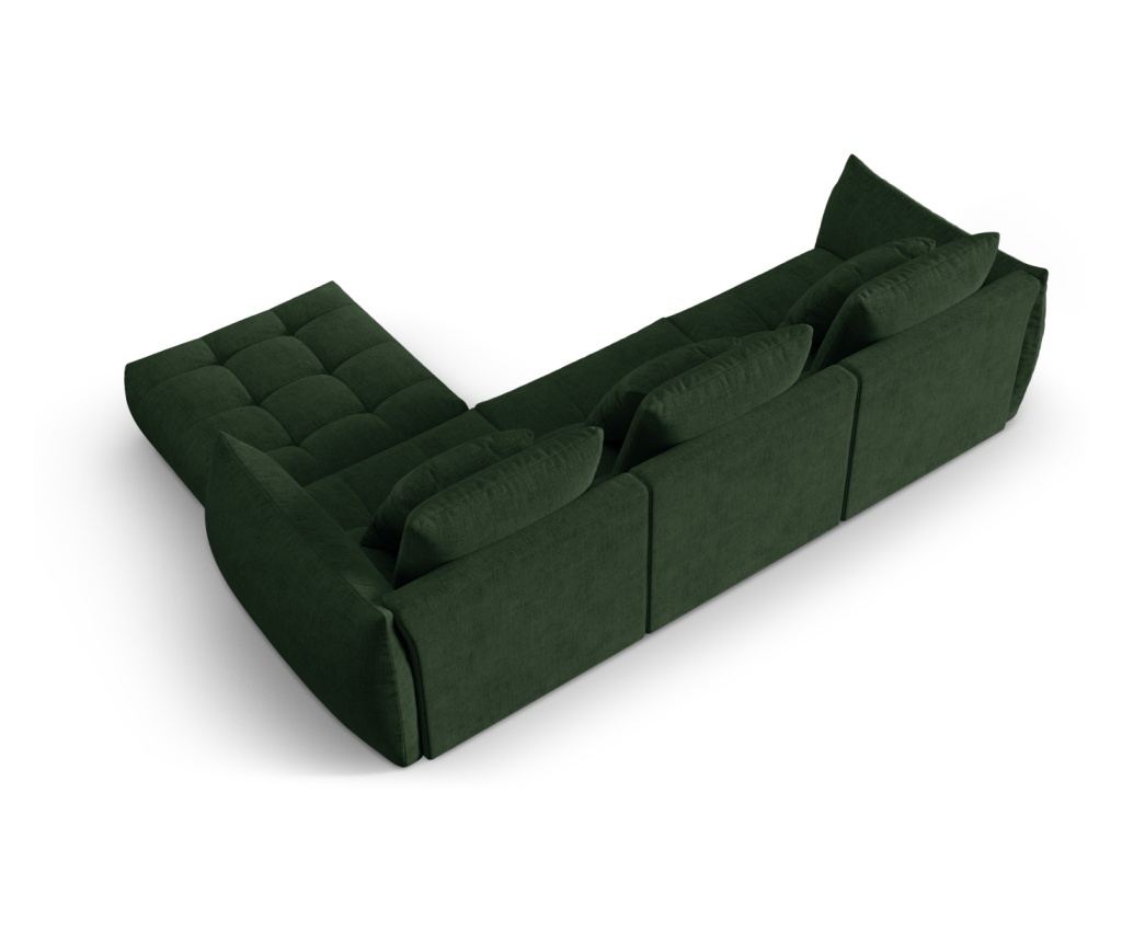 Moduláris sarokkanapé Micadoni Home 538667, mohazöld, 95x216x332 cm - 5
