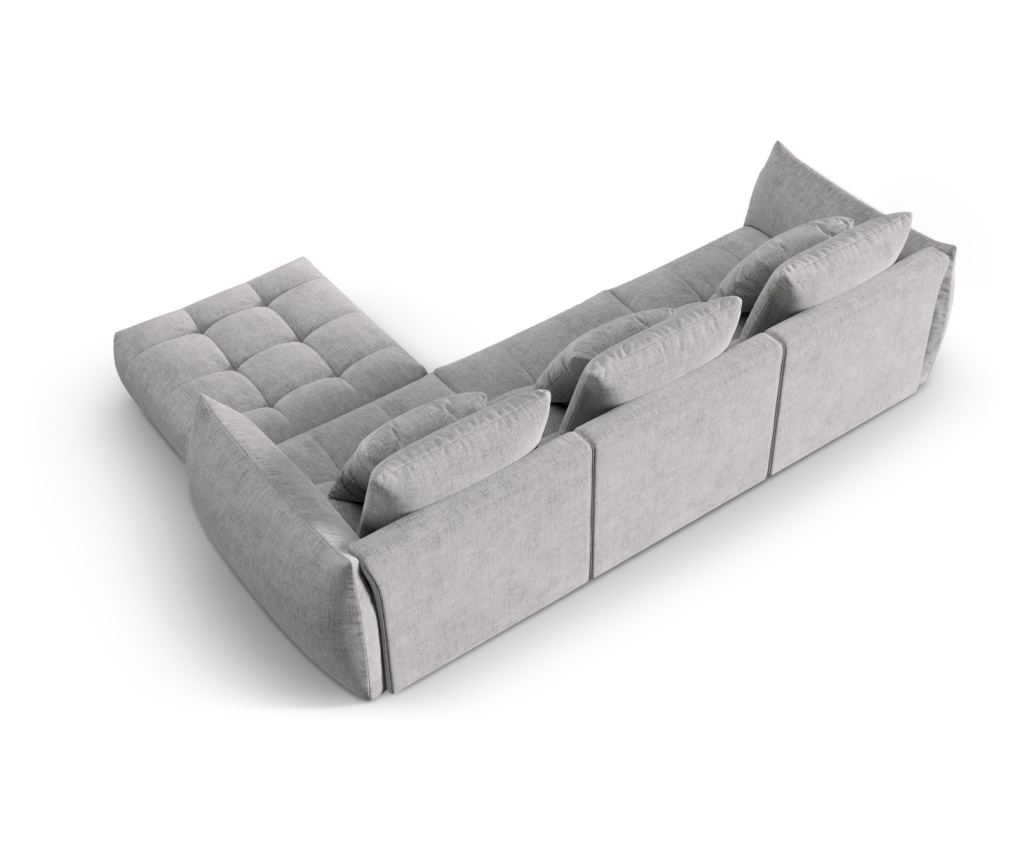 Micadoni Home Bloom moduláris sarokgarnitúra, ezüst - 3