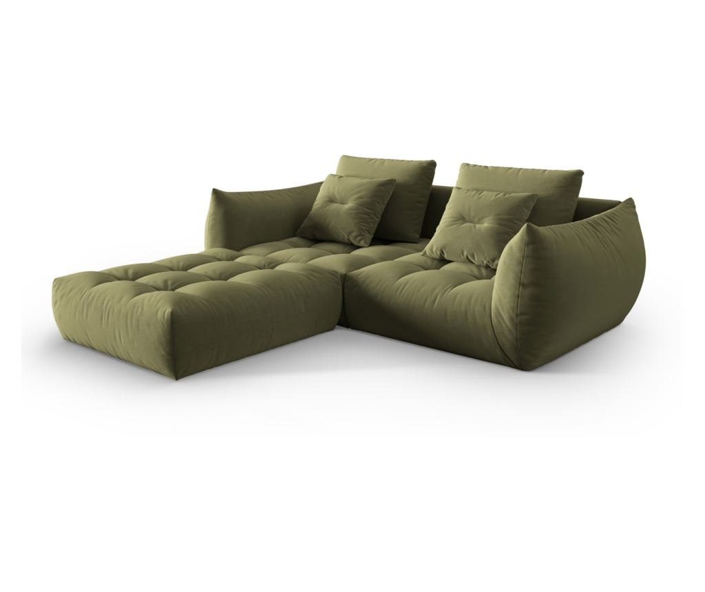 Moduláris sarokkanapé Micadoni Home 538661, Bloom, világoszöld, 95x216x232 cm - 2