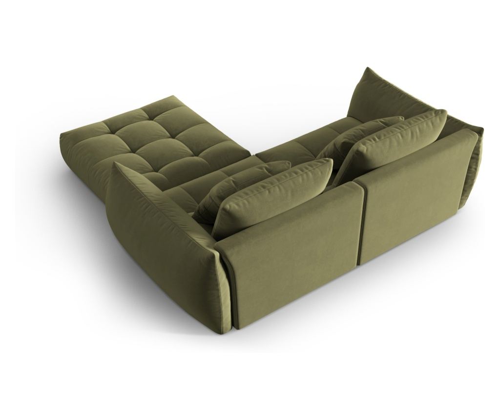 Moduláris sarokkanapé Micadoni Home 538661, Bloom, világoszöld, 95x216x232 cm - 3
