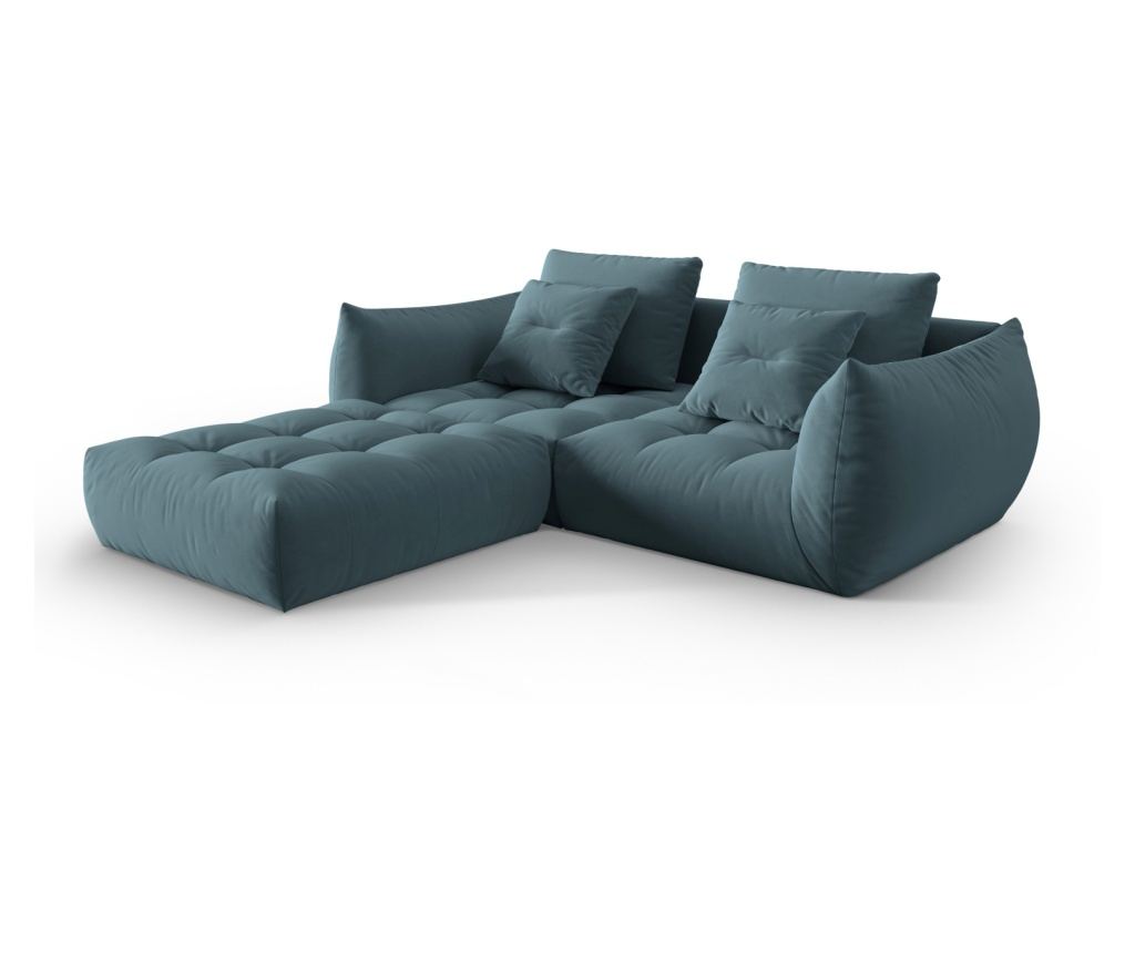 Micadoni Home Bloom Moduláris Sarokgarnitúra, Pasztellkék - 3