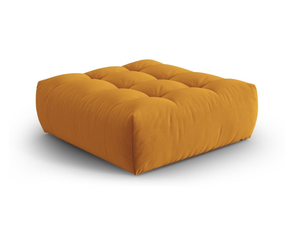 Micadoni Home 538675 Ottomán, Virágmintás, Sárga, 42x101x110 cm - 2