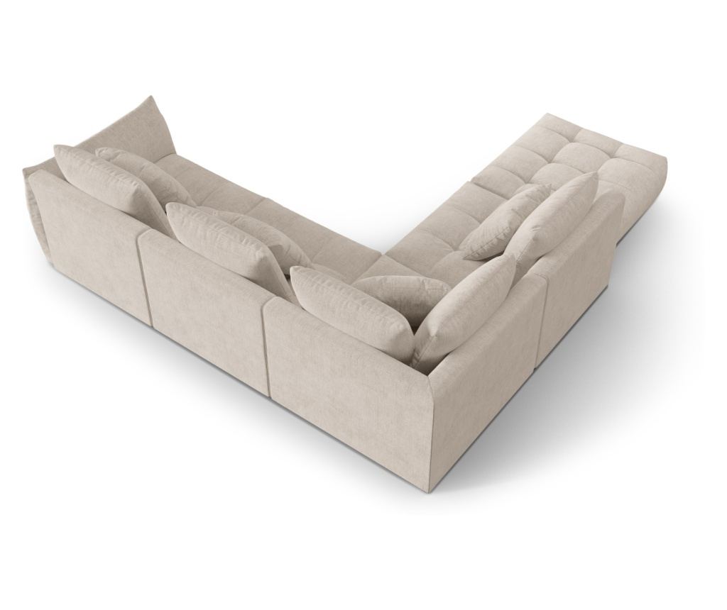 Moduláris sarokkanapé Micadoni Home 538645, Bloom, Sötétbézs, 95x310x316 cm - 3