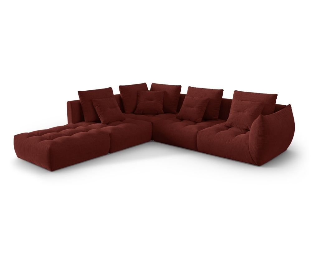 Moduláris sarokkanapé Micadoni Home 538645, Bloom, piros, 95x310x316 cm - 2