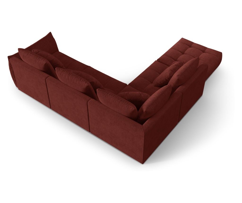 Moduláris sarokkanapé Micadoni Home 538645, Bloom, piros, 95x310x316 cm - 3