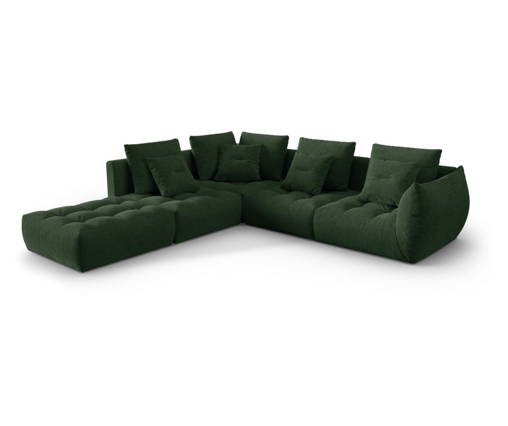 Moduláris sarokkanapé Micadoni Home 538645, mohazöld, 95x310x316 cm - 2