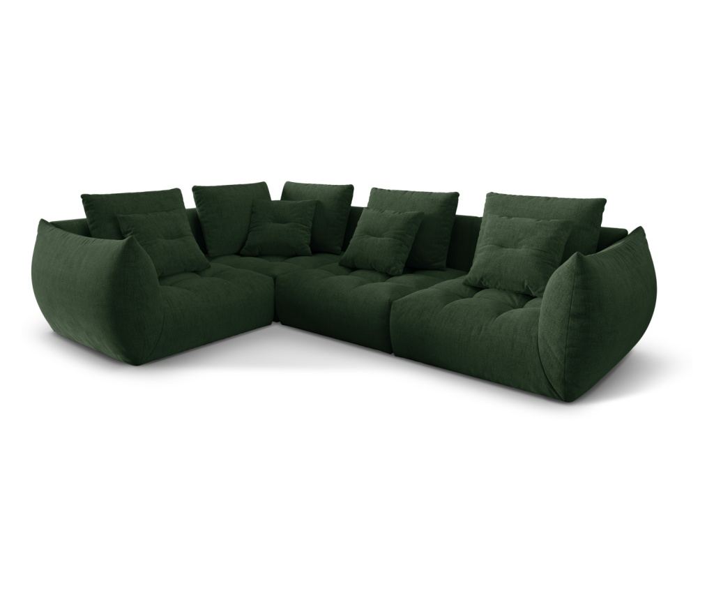 Modul sarokülőgarnitúra Micadoni Home 538653, Bloom, mohazöld, 95x216x316 cm - 2