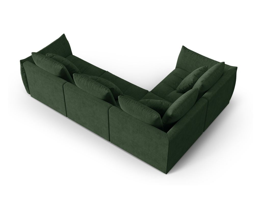 Modul sarokülőgarnitúra Micadoni Home 538653, Bloom, mohazöld, 95x216x316 cm - 3