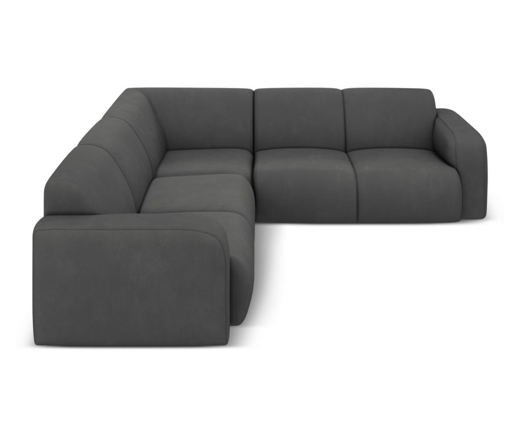 Sarokkanapé Micadoni Home 538755, Molino, Sötétszürke, 75x252x252 cm - 2