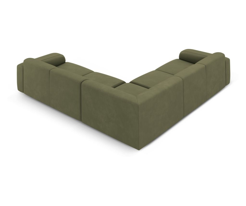 Sarokkanapé Micadoni Home 538755, Molino, Világoszöld, 75x252x252 cm - 3