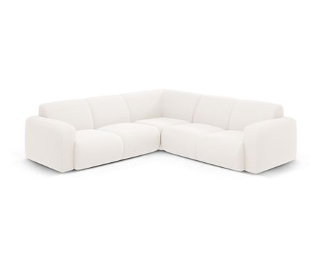 Micadoni Home Molino Λευκός Γωνιακός Καναπές