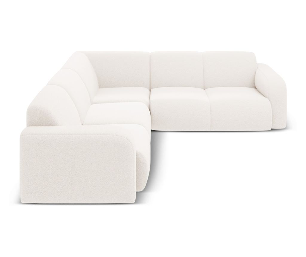 Sarokkanapé Micadoni Home 538755, Molino, fehér, 75x252x252 cm - 2
